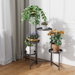 5-tier Foldable Iron Plant Stand Multi-layer Freestanding Flower Rack For Indoor & Outdoor Use