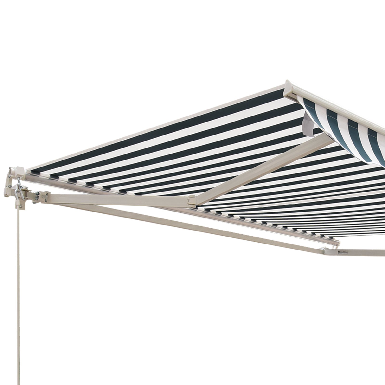 2.5x2m Garden Patio Manual Awning | Green & White