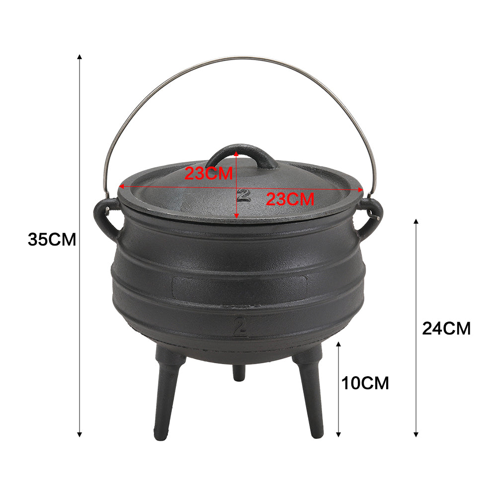 Breeins 6l Cast Iron Cauldron With Lid
