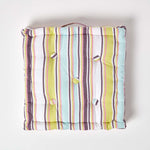 Cotton Striped Floor Cushion | 50cm x 50cm | Osaka Green