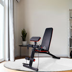 Foldable Dumbbell Bench - 7 Incline Adjustable | Black