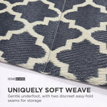 Luxury Outdoor Rug Waterproof Reversible For Garden Patio 100% Recycled, Black Nola Geometric | 150cm x 240cm | Black