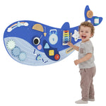 AIYAPLAY Whale Activity Wall Busy Board, 13 In 1 Montessori Inspired Toys