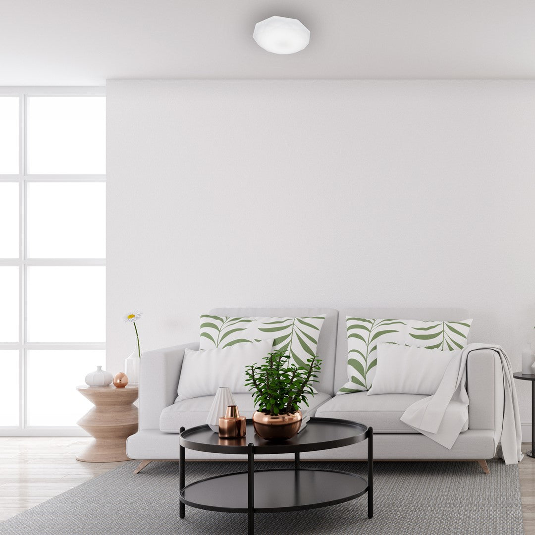 Hex Ceiling Lamp A Highly Efficient Modern Ceiling Lamp With Low Energy Led Light Source Included | 26cm | White