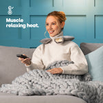 Livivo Grey U Shaped Hot Water Bottle 1l With Soft Washable Fleece Cover