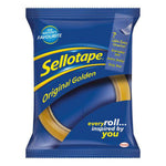 12x Sellotape Original Golden Multi-purpose Easy-to-use Clear Tape, 24mmx66m