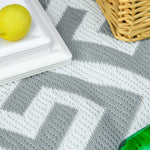 152x243cm Outdoor Straw Rug For Camping/picnic | Gray