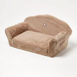 Plush Fold Out Sofa Pet Bed | Large | Beige