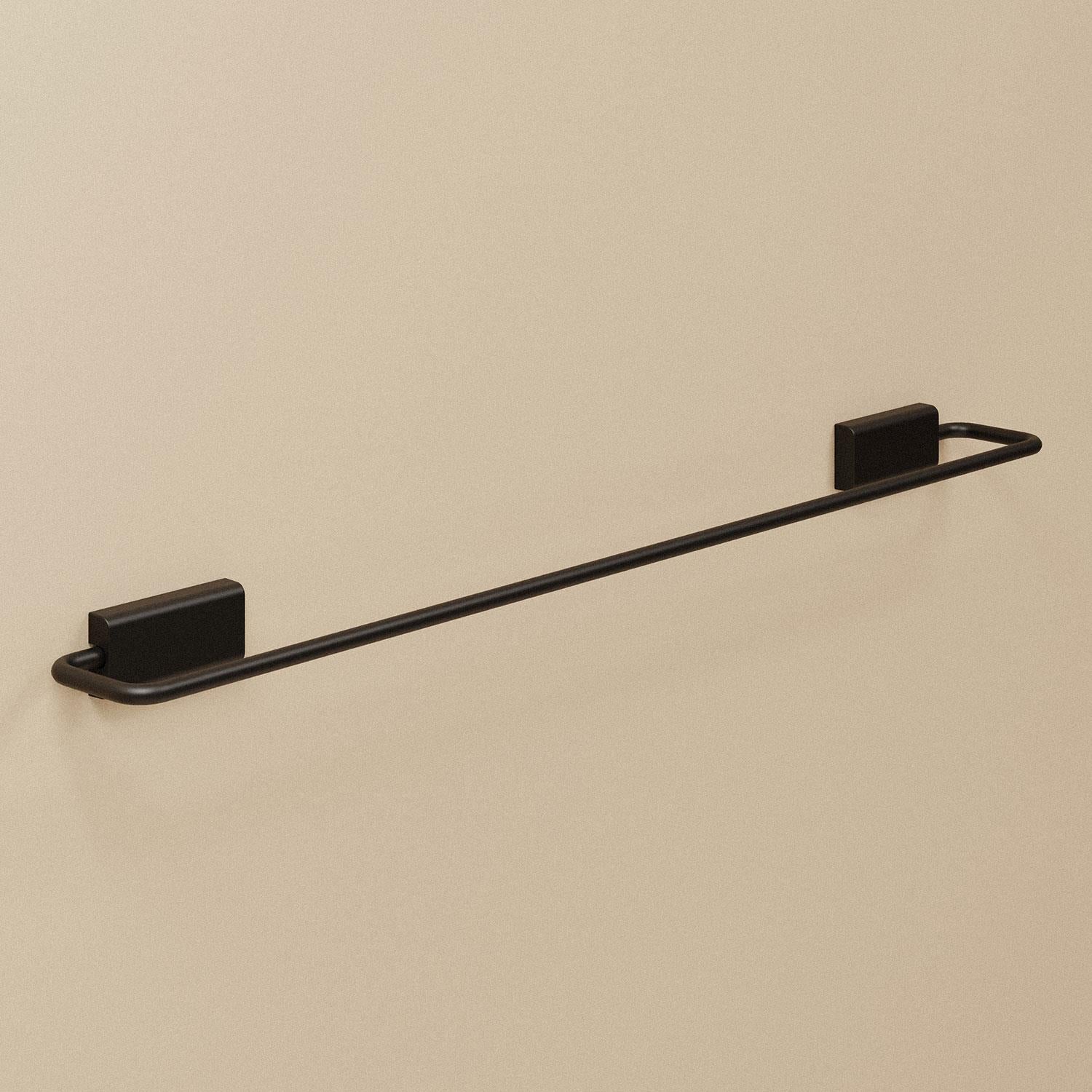 Towel Rail, 60cm, Screw-in Or Self-adhesive, Matt Black, Next Collection