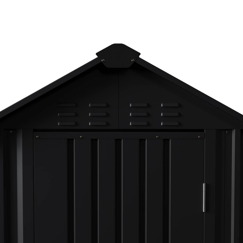 4x4 Ft Metal Apex Roof Garden Tool Storage Shed