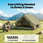 Inflatable Tent Waterproof For 2-4 Person | Green