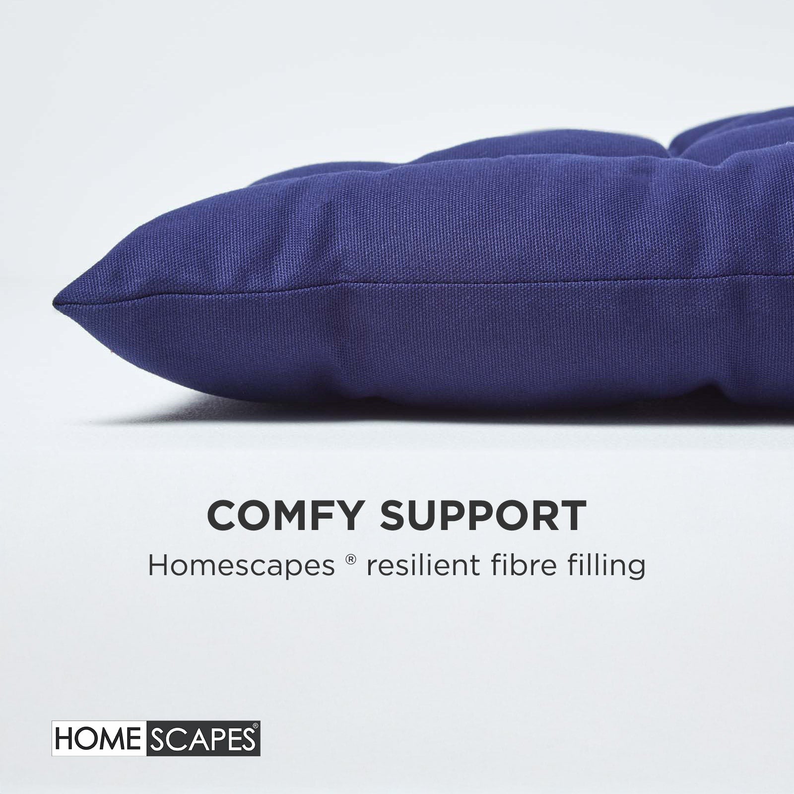 Outdoor Bench Cushion For 2 & 3 Seater Garden Seat Pad For Furniture, Kitchen, Dining & Indoor Use | 2 | Navy Blue