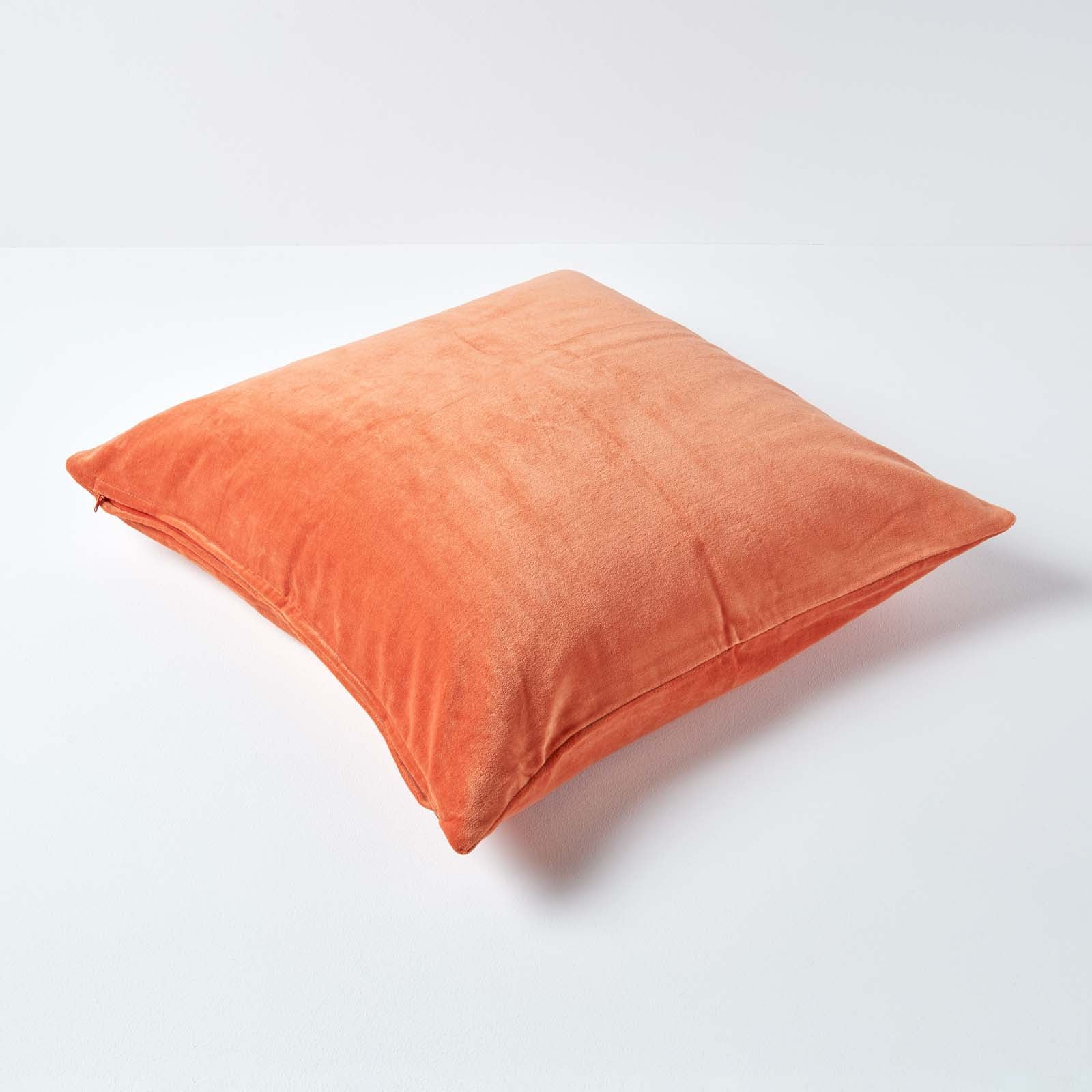 Set Of 2 Velvet Cushion Covers | 40cm x 40cm | Burnt Orange