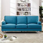 Woodbury 218cm Wide 3 Seat Velvet Fabric Sofa | 3 | Teal