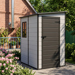Breeins 5x4 Ft Pent Roof Garden Plastic Storage Shed
