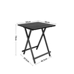 Folding Wooden Dining Table 60x60cm Black
