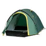 Compact Camping Tent W/ Vestibule & Mesh Vents For Hiking | Multi Colour
