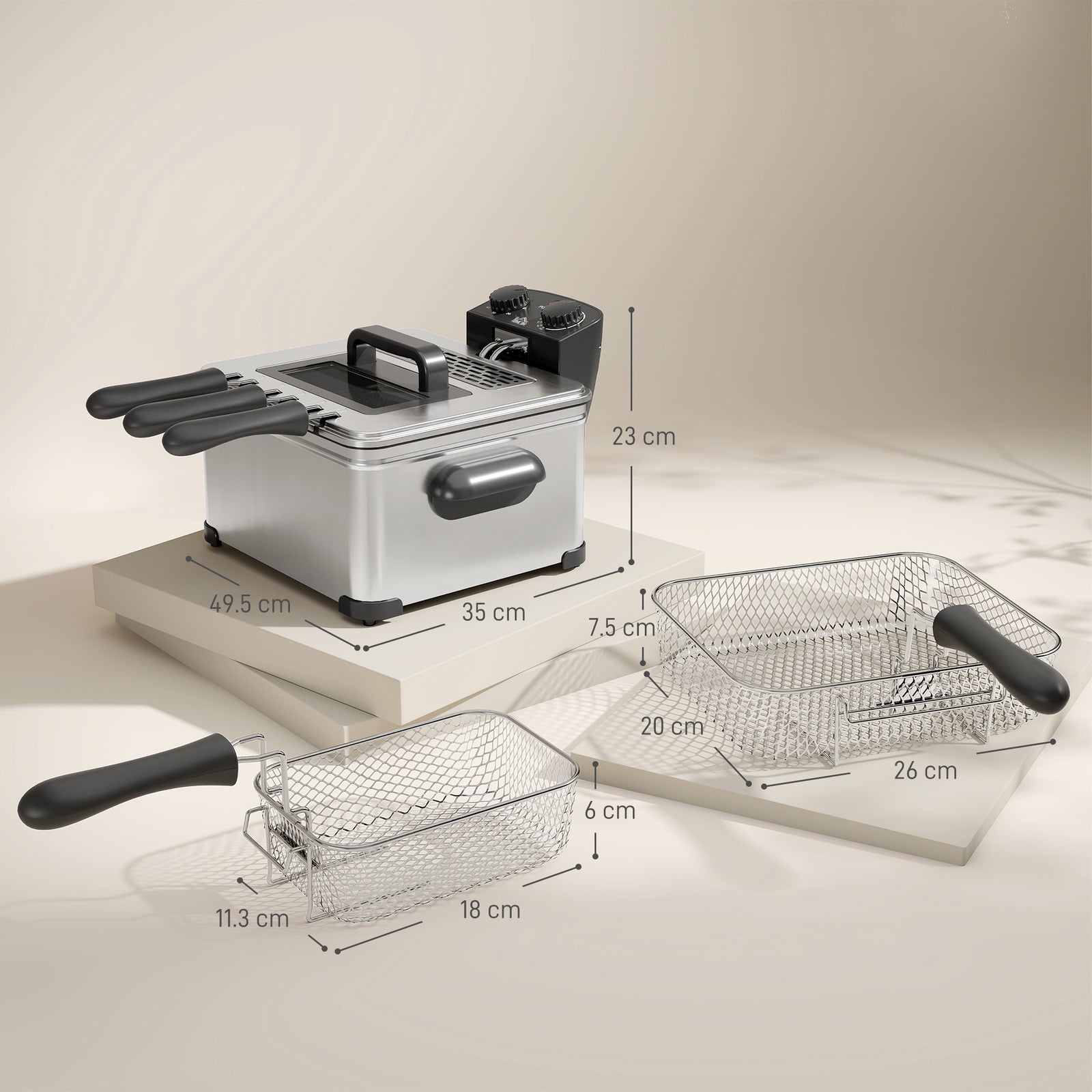 5l Deep Fryer, Removable Basket