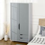 2 Door Wardrobe With Drawers Hanging Rail Shelves Bedroom | One Size
