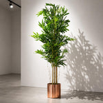 120cm Natural Look Artificial Bamboo Plants Trees With Copper Planter