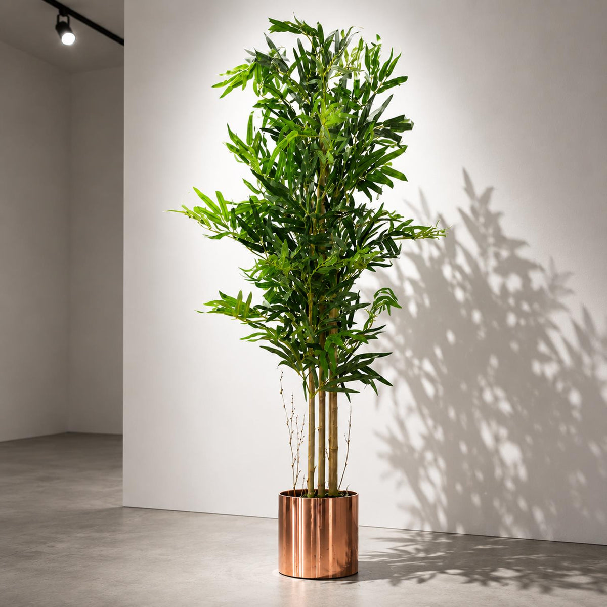 120cm Natural Look Artificial Bamboo Plants Trees With Copper Planter
