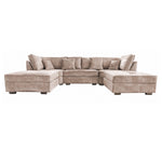 The Chelsea U-shaped Modular Corner Sofa With Deep Seat | 5 Seat | Beige