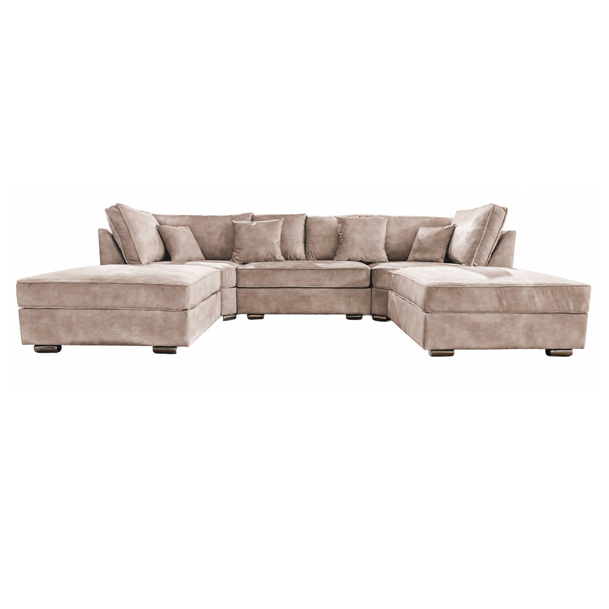 The Chelsea U-shaped Modular Corner Sofa With Deep Seat | 5 Seat | Beige