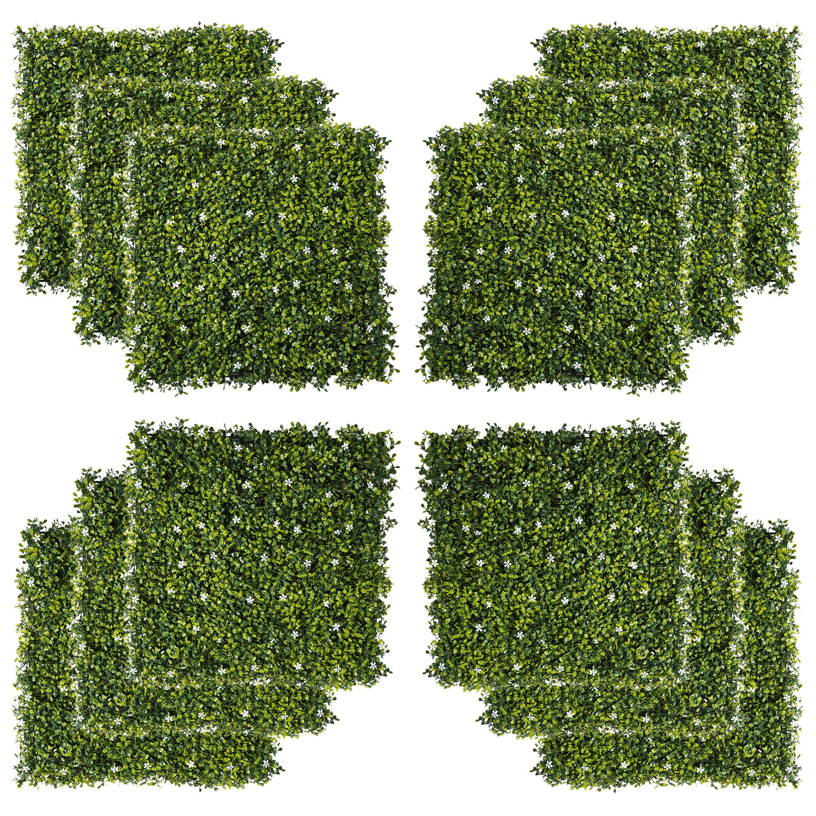 12pcs Artificial Boxwood Panel 50cm X 50cm