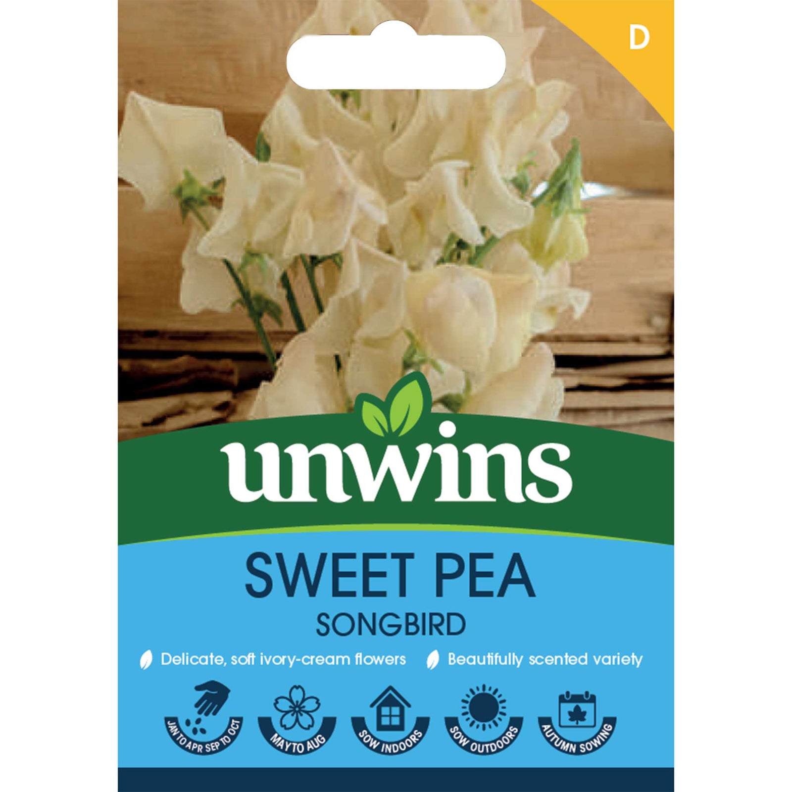 Sweet Pea 'songbird' - Pastel Fragrant Climber Seeds | 15 Seeds