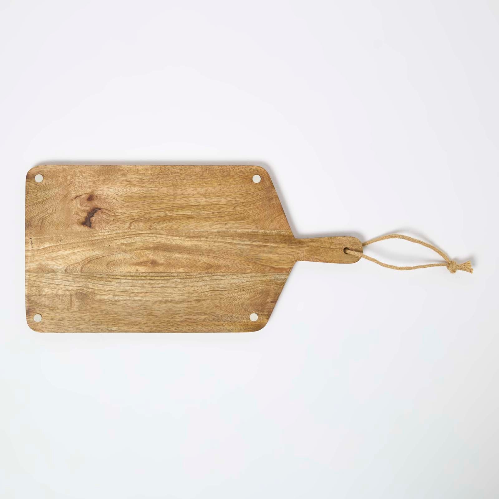 Etched Christmas Holly Mango Wood Chopping Board
