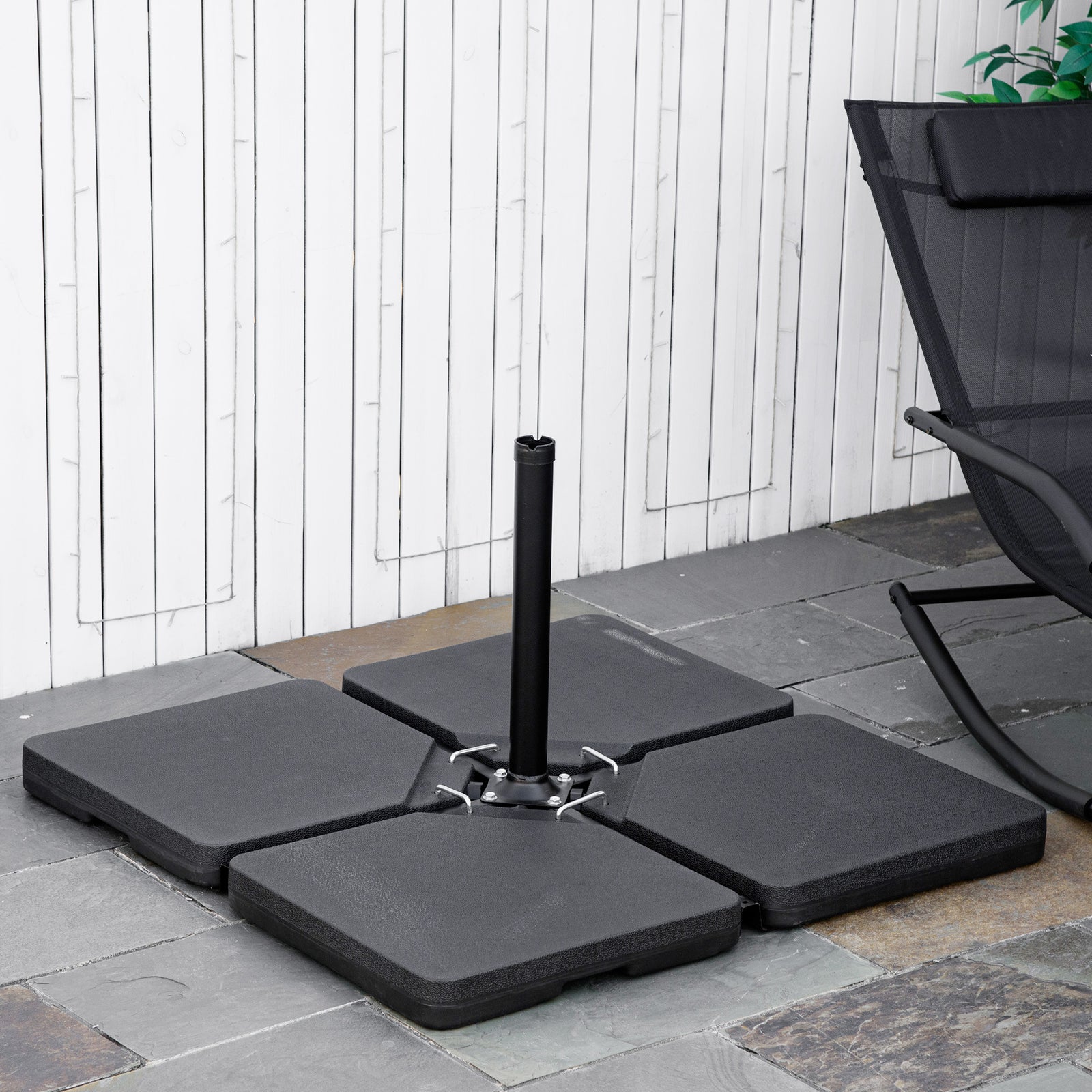 Set Of 4 Parasol Base Stand Weights For Cantilever Umbrella