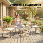 Rattan Garden Furniture Set, 4 Piece Outdoor Patio Furniture | Brown