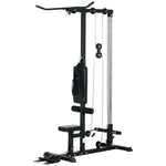 Pull Up Bar Stand Power Cage With Adjustable Seat | Black
