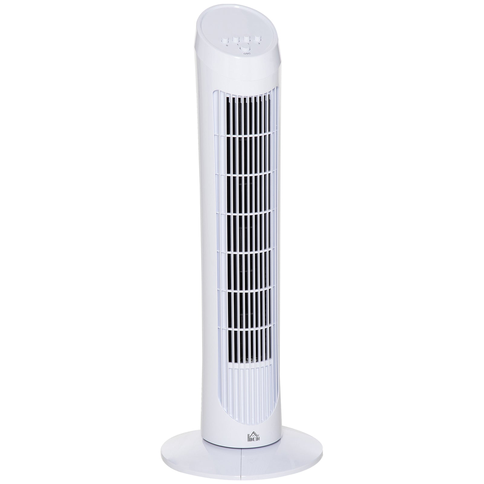 30" Tower Fan Noise Reduction Wind 3-level Cool Abs | One Size | White
