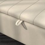 Storage Ottoman, Linen Fabric Bench With Flip Top