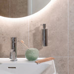 Wall Mounted 150ml Soap Dispenser With Square Back Plate | Polished Chrome