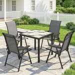 5 Pieces Outdoor Dining Set, Garden Dining Set For 4 | Grey