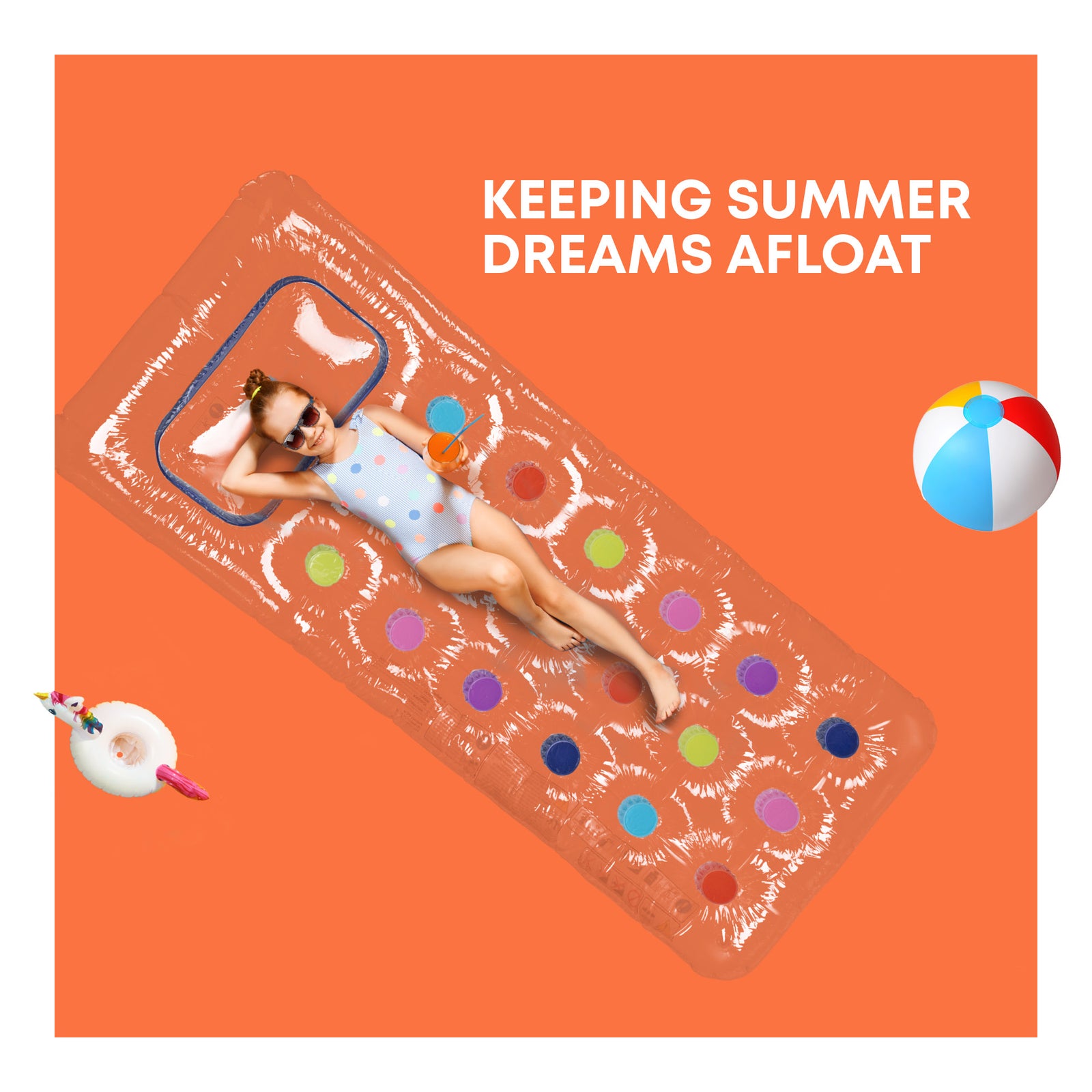 Coloursplash Inflatable Pool Lilo