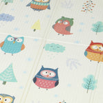 AIYAPLAY Baby Play Mat Double-sided, Kids Floor Mat, Car Track And Owl Theme