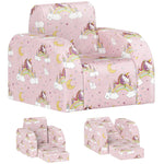 Kids Armchair, Foldable Toddler Chair For Bedroom | Pink