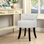 Velvet Slipper Chair Back Chair Sofa Vanity Bedroom Dressing Chair | Grey & White