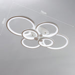 Modern Circular Led Semi Flush Ceiling Light-75cm W