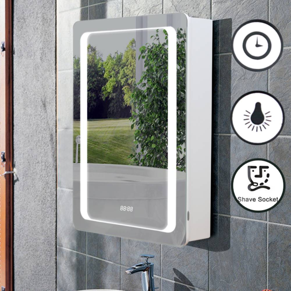Rectangle Wall Mounted Led Mirror Cabinet