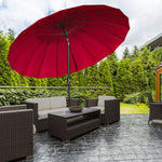 2.5m Curved Parasol With Metal Pole | Red