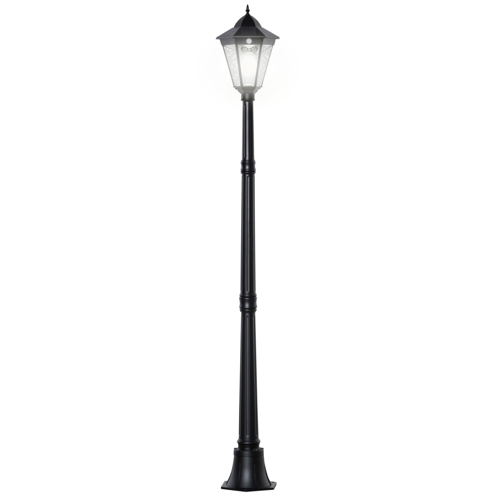 Garden Lamp Post Light Led Solar Powered Lantern Lamp