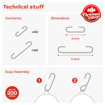 Bauble Hooks Set Mini And Small Ornament Hangers Silver