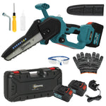 8 Inch Electric Chainsaw With Brushless Motor, 2 Batteries | Blue