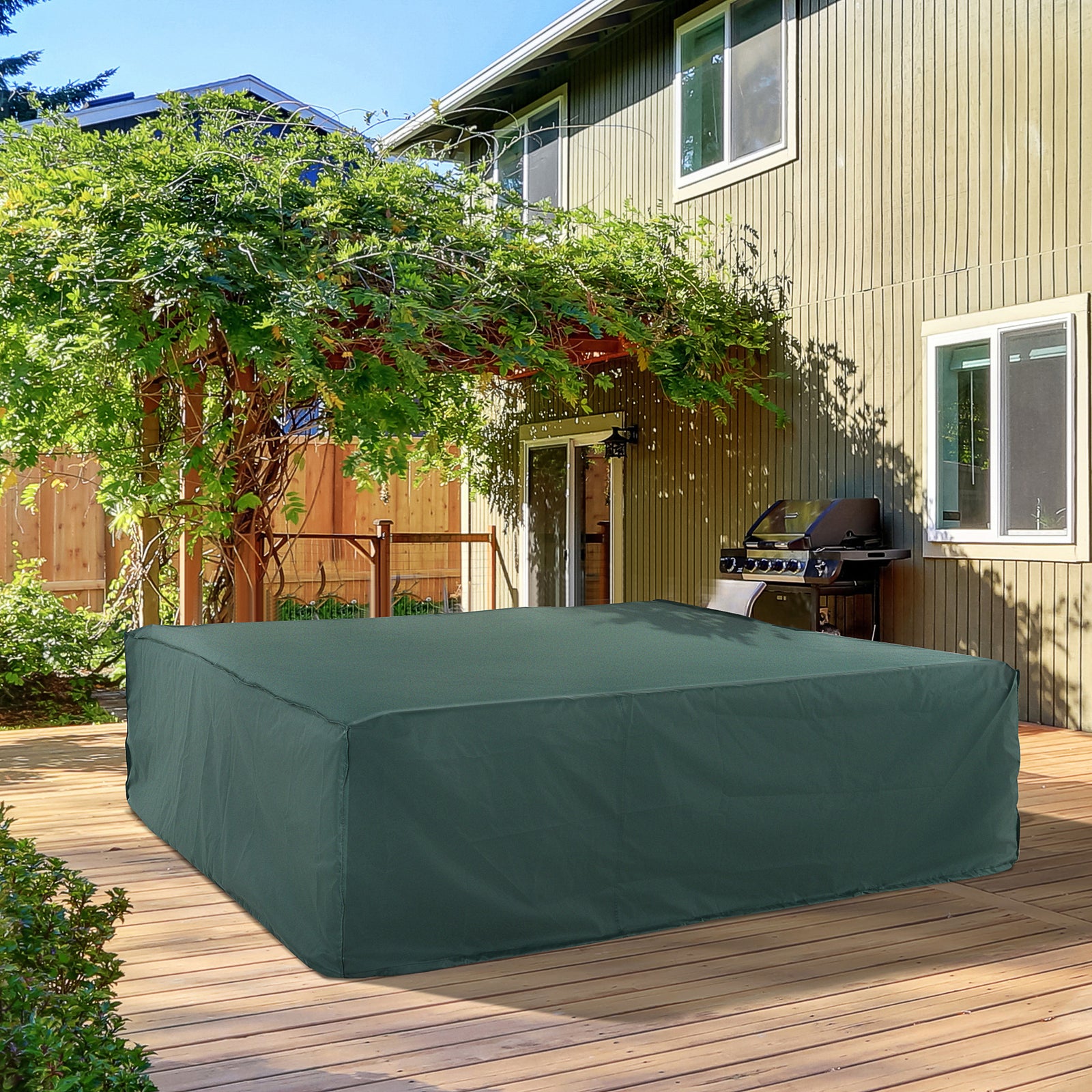 Large Garden Square Cover Outdoor Furniture Waterproof | Green
