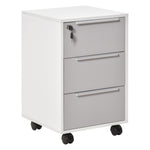 Modern 3 Drawer Mobile Locking File Cabinet