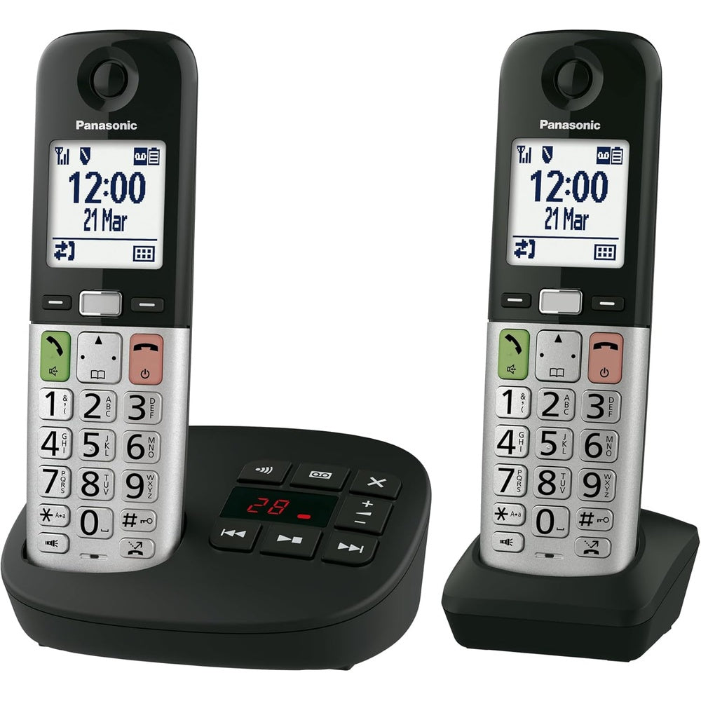 Kx-tgu432eb Digital Cordless Phone With 2 Handsets | Black